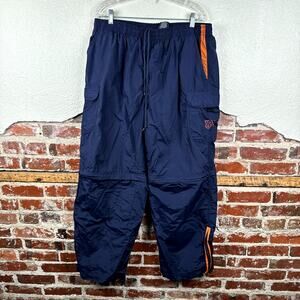Vintage Strater Auburn Tigers Pants Size Large Blue Nylon Track Convertible NCAA
